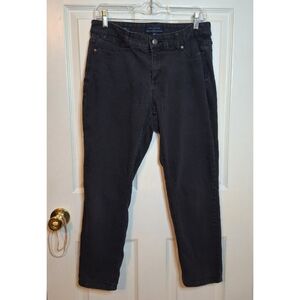 Talbots Simply Flattering Black Denim Ankle Curvy Mid Rise Jeans Stretch Sz 10P